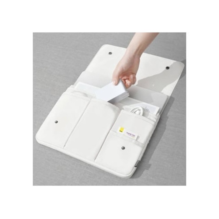 Laptop táska 14 hüvelykes, fehér, vízálló, több rekesszel