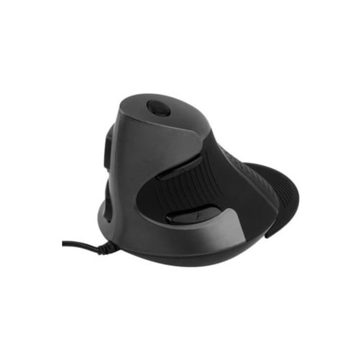 Mouse vertical ergonomic cu fir, portabil, pentru computer desktop, dimensiuni compacte