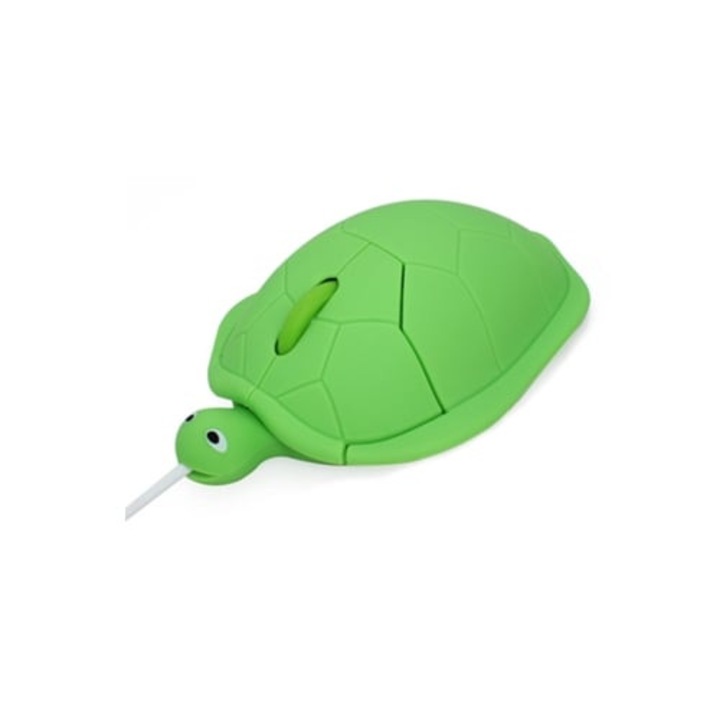 Mouse USB cu fir SIURN, broasca testoasa verde, design cartoon