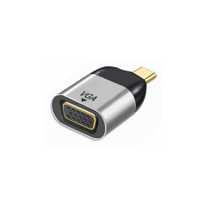 Адаптер USB-C към VGA 1080P 60Hz за таблети, телефони, лаптопи