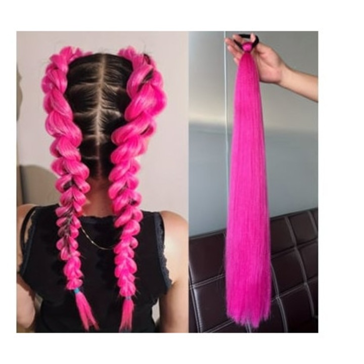 Extensie de par impletita cu culoare gradient, 1 bucata, C03, multicolor