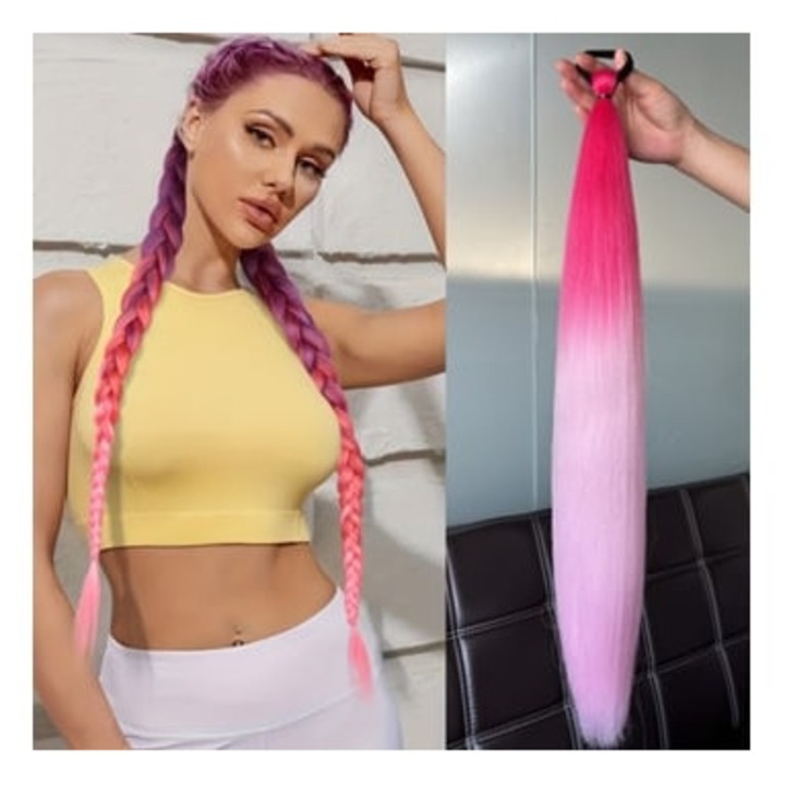 Extensie de par impletita cu culoare gradient, 1 bucata, C10, accesorii par