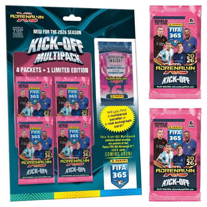 Set Carti De Colectie, Panini, Fifa 2026, Material Carton, Pentru Copii De La 6 Ani, Personaje Diverse, Greutate 0.3 kg, Dimensiuni 10.5 x 10 cm, Multicolor