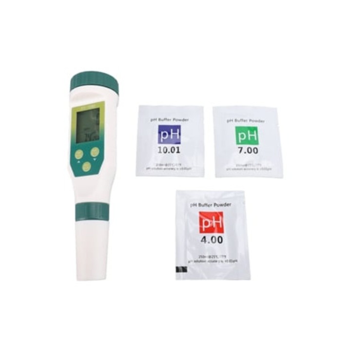 Tester de calitate a apei 5-in-1, pH, sare, TDS, EC, termometru, pentru piscine