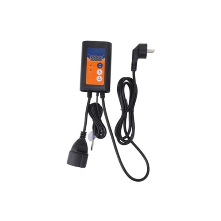 Digitális hőmérő 1000w, gyors válasz, hüllőknek, inkubátorokhoz, üvegházakhoz, 230v