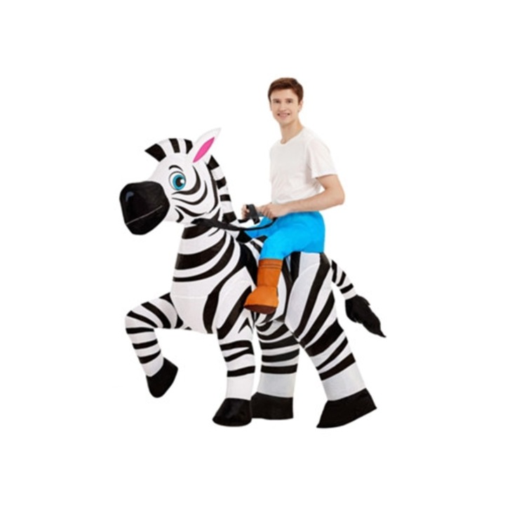Costum de Halloween Zebra Gonflabil, 160x190cm
