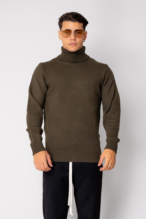 Kaki garbó pulóver 19077, Khaki