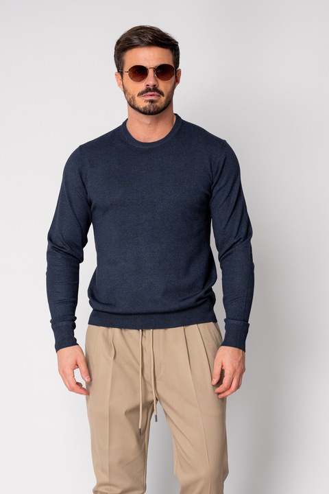 Férfi pulóver, sötétkék 19108, Tengerészkék