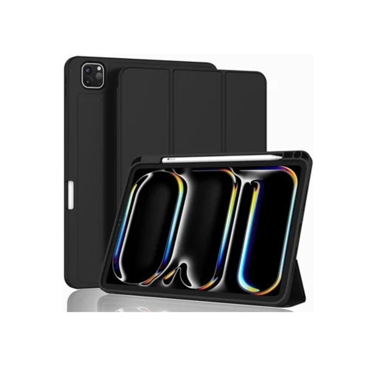 Калъф за таблет за iPad Pro 13, с поставка за молив, черен, 7-мо поколение