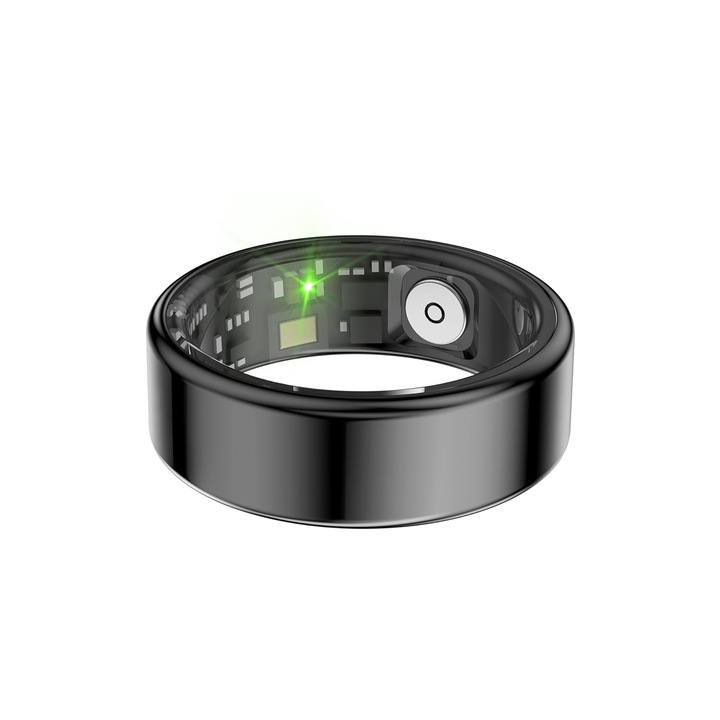 BSG TECH Okosgyűrű, fizikai aktivitás monitorozás, vízálló, fekete, ultravékony