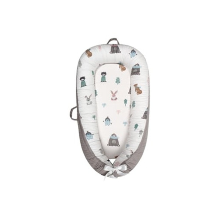 Levehető mintás medve babatakaró, 50x80cm