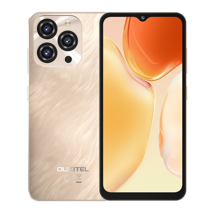 Telefon mobil Oukitel C3, 6.52", 64GB/4GB, 5000mAh, Auriu