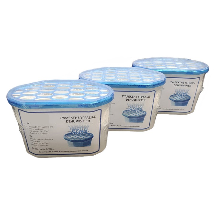 3 db-os páramentesítő készlet, 230 g, Illatmentes