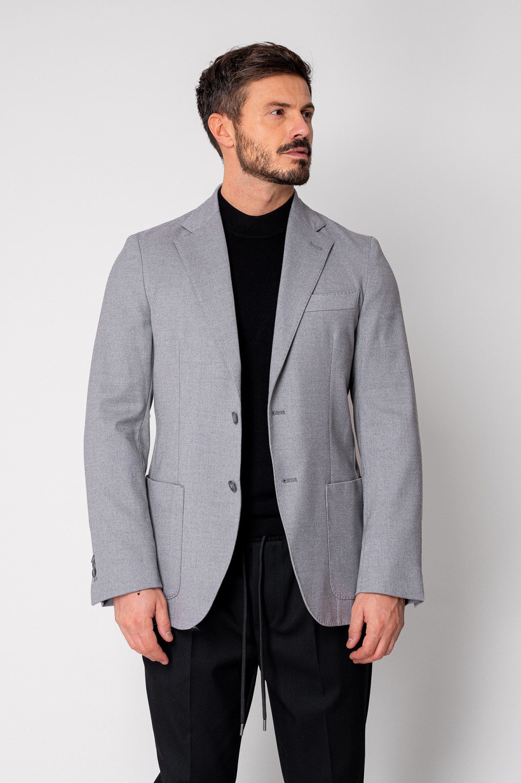 AC&Co, Costum din amestec de lana, Negru, 2XL - eMAG.ro