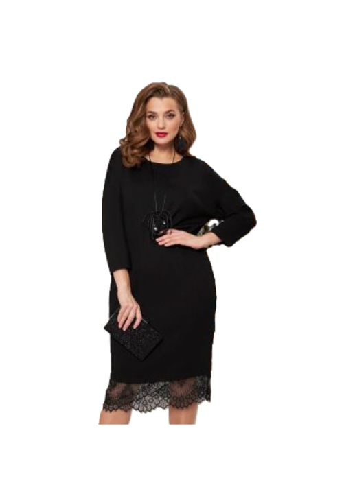 Рокля Varna, текстил, 2XL, Черно