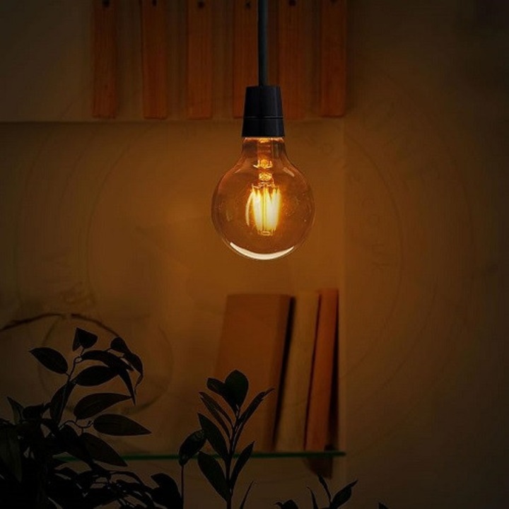 Bec LED Vintage Led Zone, G80 E27, 7W, Alb Cald, D80x135mm