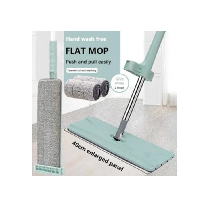 Set mop si galeata cu cap pliabil 90, sistem de curatare a podelei fara maini