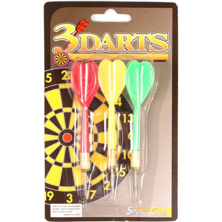 Set de 3 sageti de darts cu varf metalic