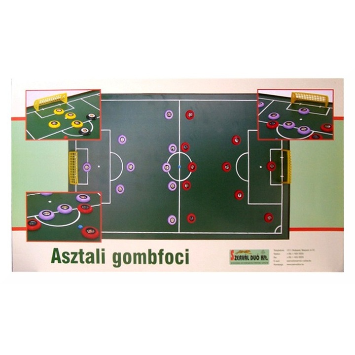 Masa de fotbal de masă, lemn, 22 jucători, dimensiuni 3x55x93cm, set
