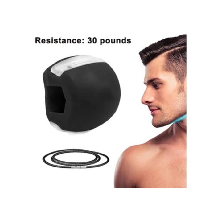 Aparat pentru tonifierea fetei si gatului, 30 lbs, negru