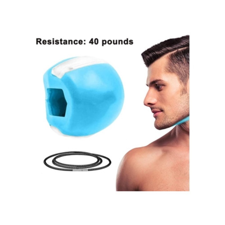 Aparat pentru tonifierea maxilarului, 40 lbs, albastru
