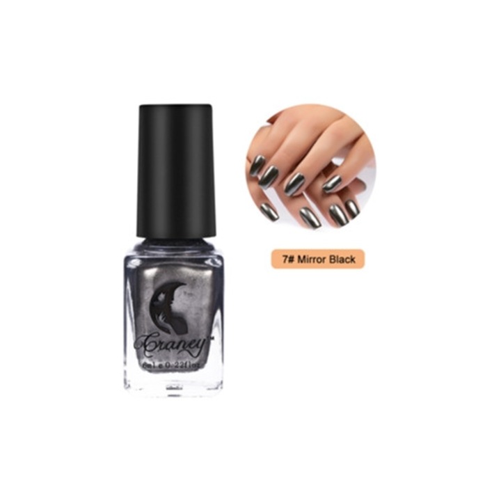 Oja metalizata, 6 ml, efect oglinda argintie