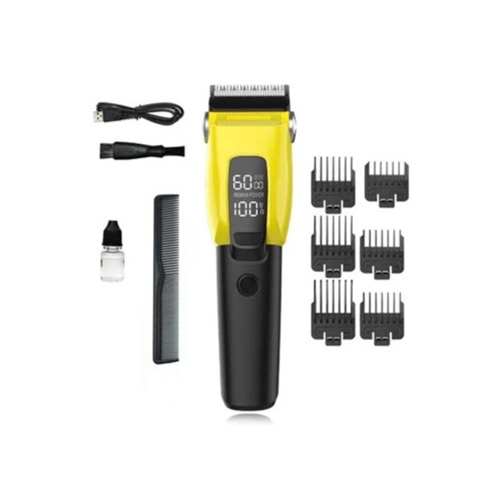 Kit profesional de ingrijire a animalelor, taietor de par cu lama din titan, 3 viteze ajustabile, taietor de caini silentios