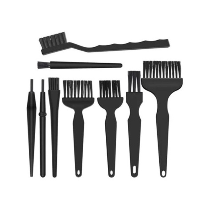 Perie din nailon anti-statica 9-in-1 pentru curatarea dispozitivelor electronice, negru