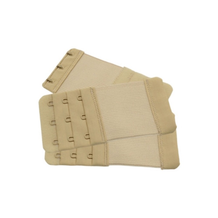 Extensor sutien cu 3 carlige si curea elastica moale, set de 3