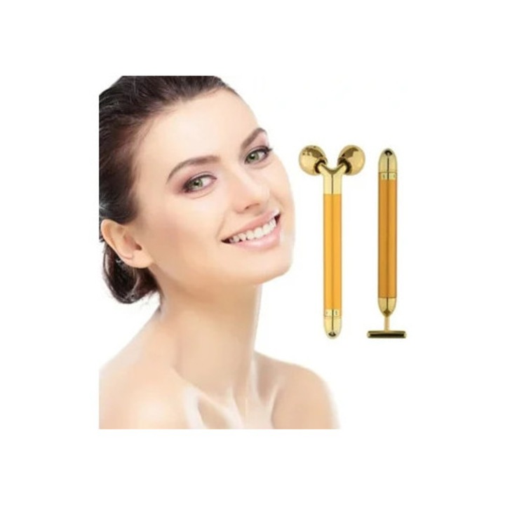 Aparat de masaj electric, micro-vibratii, rola VE si bat de masaj in forma de T