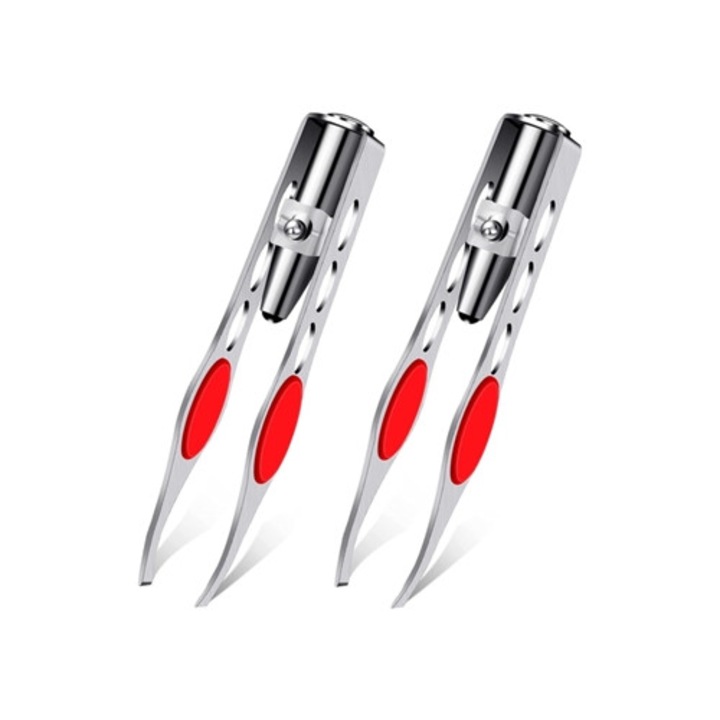 Penseta cu grip confortabil, iluminare LED, material de calitate