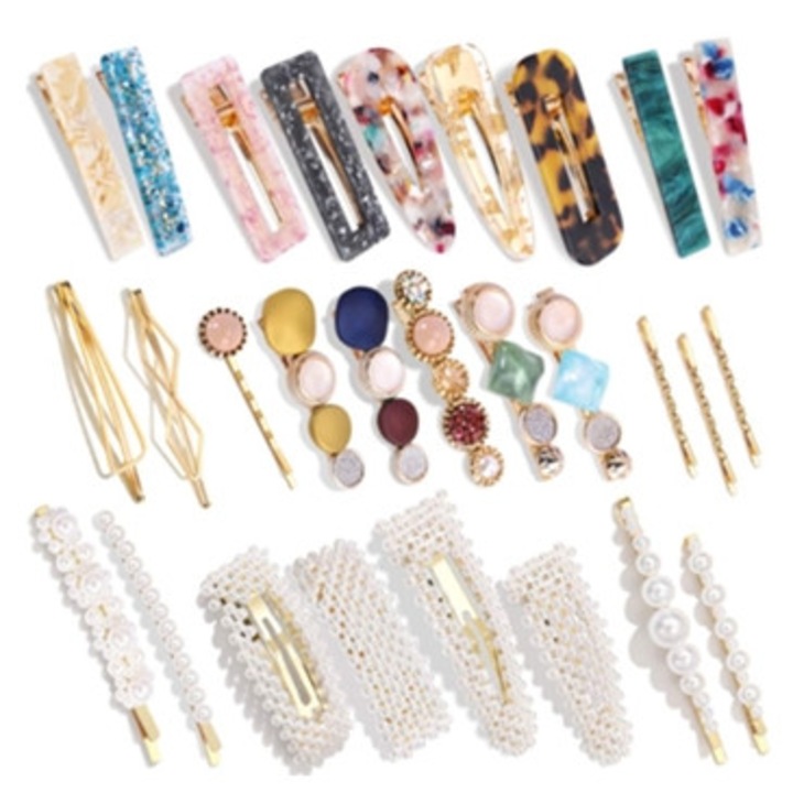 Accesorii par handmade, aurit, eleganta, set