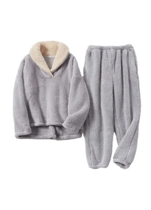 Férfi polár pulóver, szürke, meleg anyag, M INTL