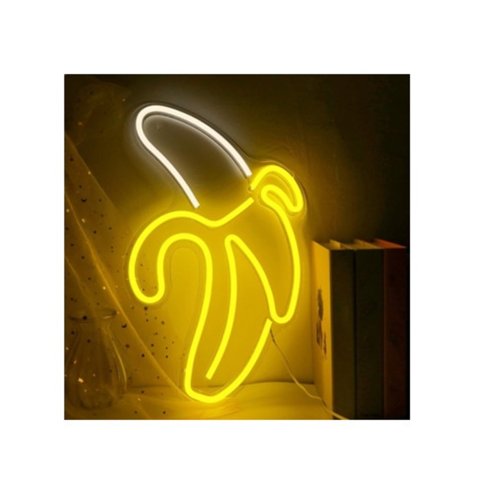 Lumina Neon LED pentru Decorare Perete, Functionare pe Baterie, Alimentare USB