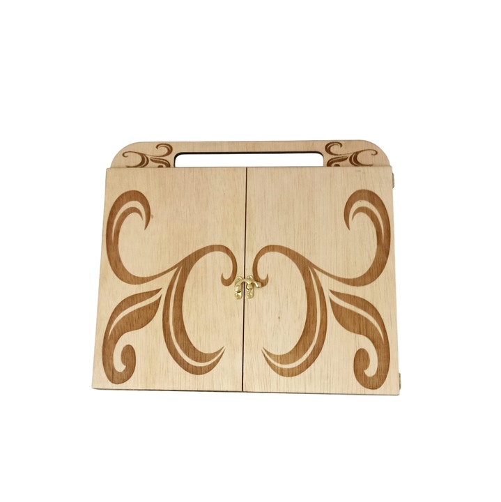 Juacarie educativa, Kamishibai, Gravura laser, Teatru japonez, Teatru narativ, Placaj, Dimensiune A4, Finisaj natur