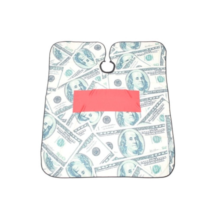 Регулируема професионална пелерина за фризьорство, изключително дълга, закопчаване с копчета