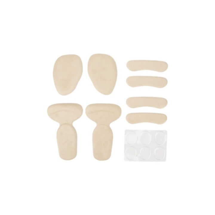 Cupe de calcai din gel 2-in-1 cu adeziv, branturi antiderapante piersici, set pentru barbati, femei