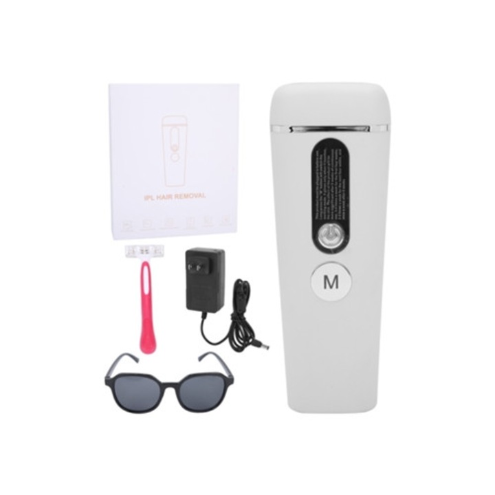 Epilator profesional IPL pentru indepartarea parului de pe corp, alb, 110-240V