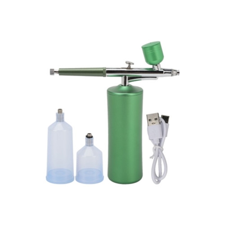 Injector facial cu oxigen, umidificare profunda, portabil, set 3 sticle