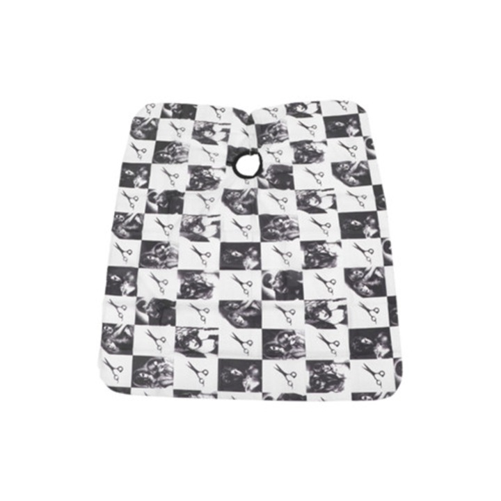 Професионална пелерина за фризьорство, бяла