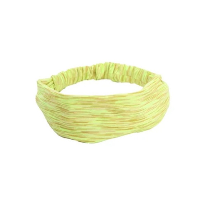 Bandana elastica antiderapanta verde fluorescenta pentru sport unisex