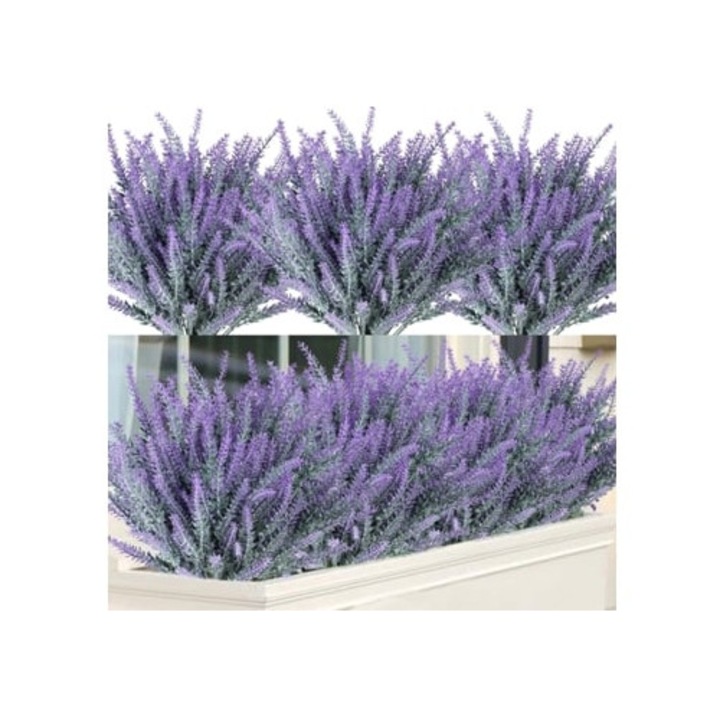 Flori artificiale lavanda, set, ecologice, pentru decorare nunti si birouri, multicolor