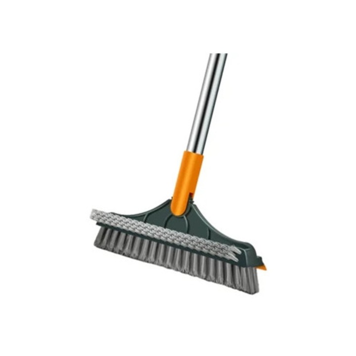 Matura 3 in 1 cu maner lung, perie rigida, racleta, ajustabila