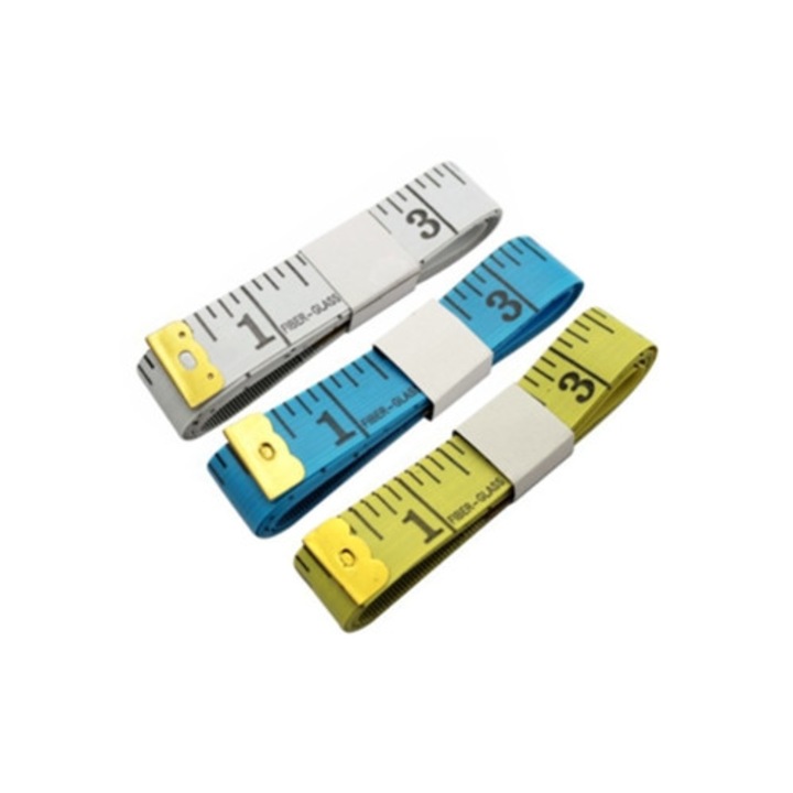 Set de 3 metri de masurat cu scara dubla, 150cm/60inch, pentru croitorie si masuratori corporale