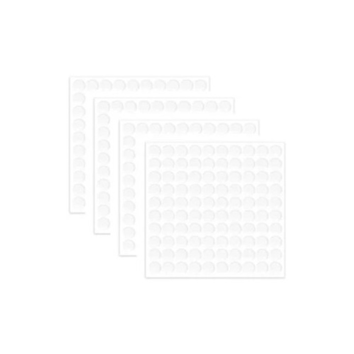 Puncte adezive dublu fatete, transparent, flexibil, 50 buc