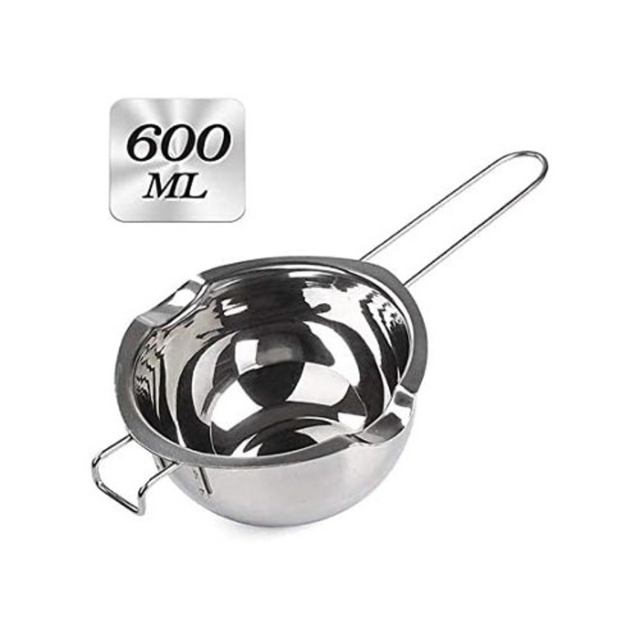 Cratita dubla din inox 20 oz, dimensiune potrivita pentru majoritatea cratitelor, argintiu