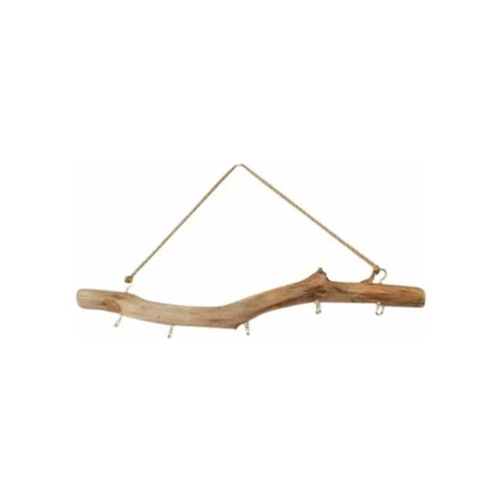 Cuier din lemn natural brazilian, design rustic, pentru decorarea peretilor sau usilor