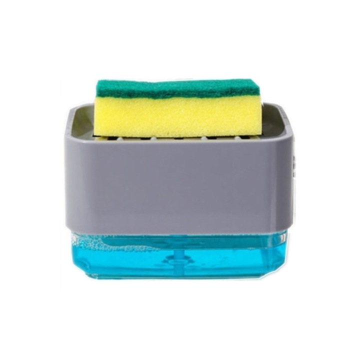 Dispenser de sapun pentru bucatarie, aplicatie versatila, cu burete moale, 500ml