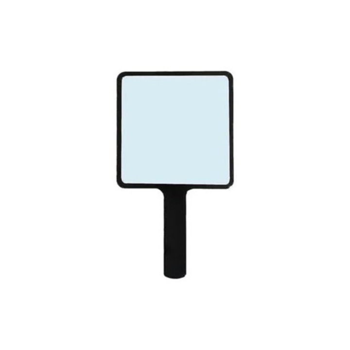 Преносимо козметично огледало, неутрален цвят, ергономична дръжка, екологична ABS пластмаса