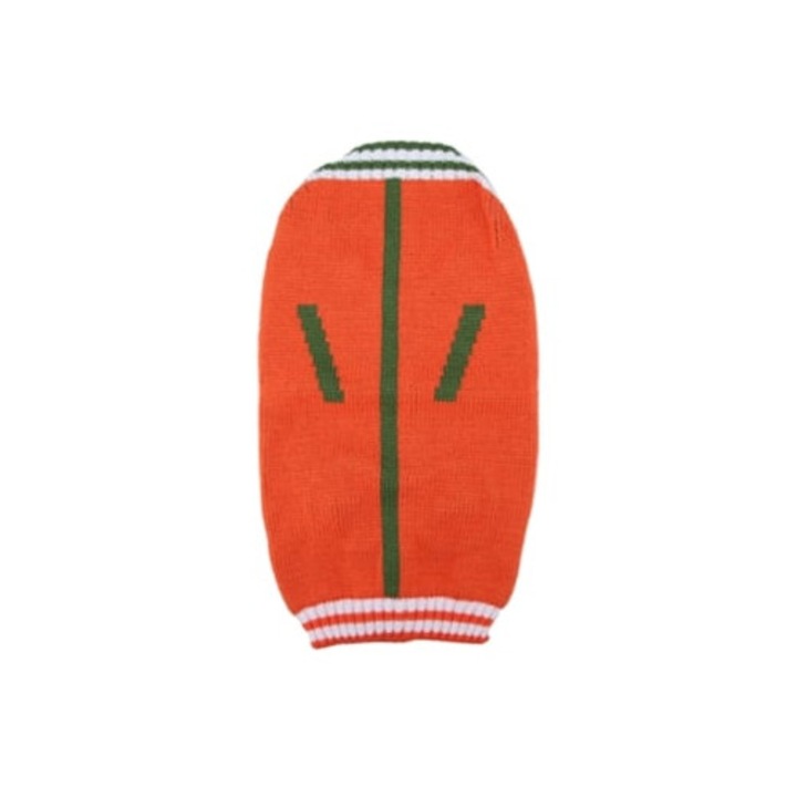 Pulover tricotat pentru caini, portocalie, marimea L